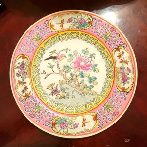 Unique, Vintage, and Handpainted Bird Motif Plate by Toyo
